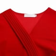 thumbnail image 5 of Midi Dress for Women Church Dress Fashion High Waist Business Casual Dress Cocktail with Belt Red XXL, 5 of 8