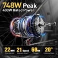 thumbnail image 2 of 26" Electric Bike for Adults, 748W Peak Brushless Motor, 36V 13Ah 468Wh Battery, 22MPH Max Speed, Up to 40 Miles, 21-Speed Drivetrain, Front Fork Suspension, NFC Unlock, 2 of 8