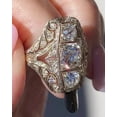 thumbnail image 3 of Art Deco Round 2.3Ct Lab Created Diamond Three-Stone 14K White Gold Plated Ring, 3 of 4