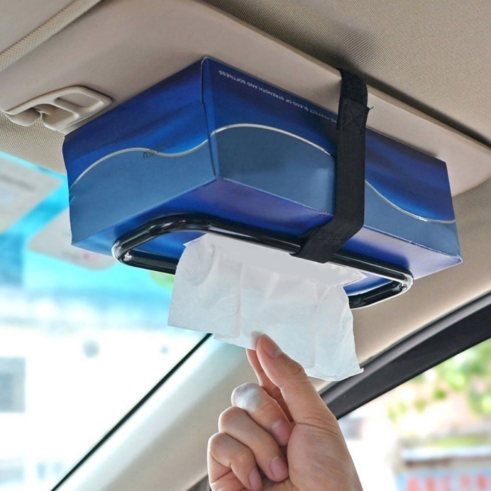 Car Sun Visor Tissue Box Holder Wipes Napkin PU Leather Baby Wipes Decoration AU 