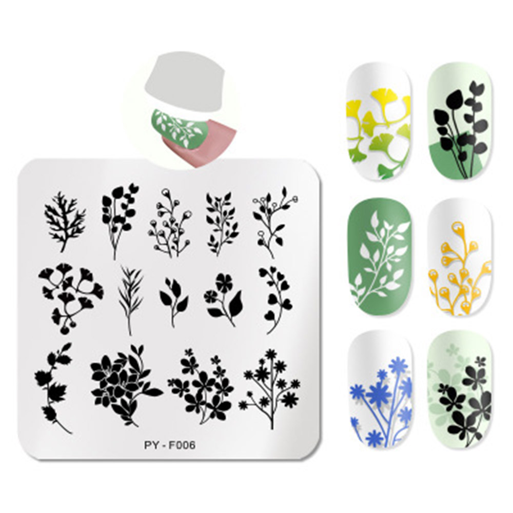 FSYZX Nail art stainless steel printing plate blue film steel plate series painted printing stamping kits manicure template set - image 2 of 9