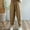 Khaki pants for women, variant on Wycnly on Sale Pants for Women Womens Elastic Waist Drawstring Pants Casual Solid Loose Straight Leg Harem Trousers Fall Cotton Linen Leisure Ladies Long Pants with Pocket