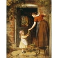 thumbnail image 2 of Smith, George 12x14 Gold Ornate Wood Framed with Double Matting Museum Art Print Titled - Gathering The Grapes, 2 of 4