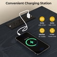 thumbnail image 6 of May in Color Nightstand for Bedroom, Black Side Table with Charging Station, Accent Bedside Table with Solid Wood Legs for Living Room, 6 of 10