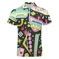 thumbnail image 4 of Viva Las Vegas Men Zipper T-shirt Summer Casual Short Sleeve T-shirt Top, 4 of 7