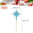 thumbnail image 2 of Uxcell Little Star Cupcake Toppers, Sparkle Star Cupcake Picks Birthday Cake Decoration Lake Blue 50, 2 of 7