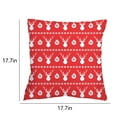 thumbnail image 3 of 18x18 Inch Flax Christmas Pillow Covers 2PCS Red and Green Xmas Tree ,Snowflakes, Reindeer,Snowman Pillows for Holiday Christmas Decor Sofa Bedroom Party, 3 of 4