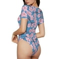 thumbnail image 3 of Naloa Orchids Flowers Women's Short-Sleeved Onesie, One-Piece Swimsuit for Parties, dates, clubs - XX-Large, 3 of 9