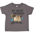 thumbnail image 3 of Inktastic My Great Grandma Loves Me with Sloth and Hearts Boys or Girls Toddler T-Shirt, 3 of 5