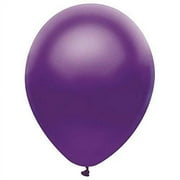 PartyMate - 12 Satin Purple Latex Balloons (100ct)