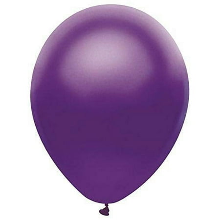 PartyMate - 12 Satin Purple Latex Balloons (100ct)