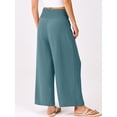 thumbnail image 3 of Pantalones Palazzo ANRABESS para mujer, pierna ancha, cintura alta, talla L, 3 of 6