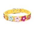 thumbnail image 2 of Flmtop Pet Collar Flower Decor Adjustable Wear-resistant Dog Necklace Loop Pet Supplies Yellow, 2 of 9