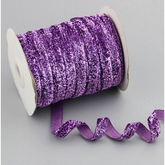 Nvzi Cinta decorativa, 1 cm x 50 yardas, color morado, 1 rollo de cinta de nailon elegante, cinta artesanal de primera calidad para decoración y bricolaje, ideal para arreglos florales.