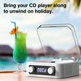 thumbnail image 3 of Udreamer Numérique Portable CD Players pour la Maison, avec Haut-Parleurs Stéréo Bluetooth et Hi-Fi, Commande FM et Télécommande / Éclairage, Blanc, 3 of 10