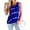 Blue, variant on YWDJ Tank Top for Women Trendy Woman Fashion Summer Casual O-Neck Sleeveless Stripe Print Tops Vest BlouseBlackM