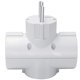 thumbnail image 1 of Adaptador de enchufe de tres lados, enchufe adaptador de cubo portátil enchufe múltiple 3 en 1 para el hogar o viajes de negocios, paquete de 2, 1 of 6