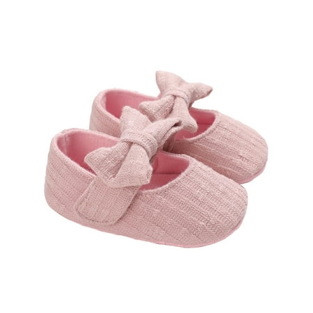 

Baby Girls Casual Princess Soft Sole Shoes with Bow Knot Anti-Slip Rubber Sole