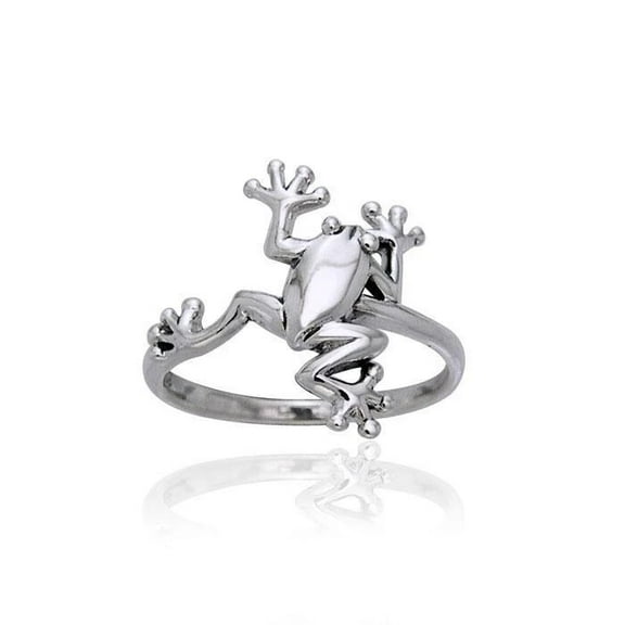 Adorable Frog Ring 925 Sterling Silver Fine Animal Totem Transformation Jewelry