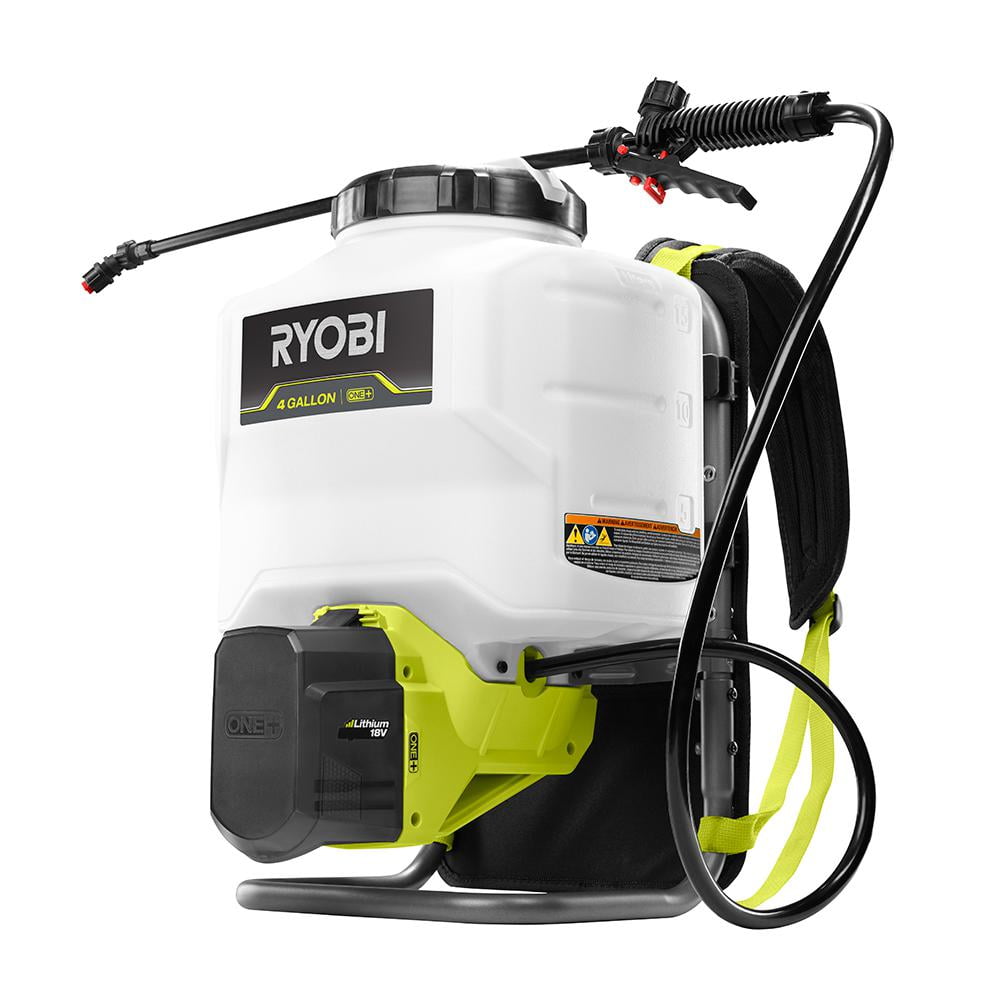RYOBI ONE 18 Volt Lithium Ion Cordless 4 Gal. Backpack Chemical Sprayer 2.0Ah Battery and Charger Included Walmart
