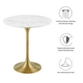 thumbnail image 6 of Modway Lippa 20" Round Artificial Marble Side Table in Gold White, 6 of 7