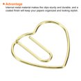 thumbnail image 4 of Uxcell Paper Clip Heart-Shaped Cute Decorative Fun Clips Bookmarks 1.1 Inch Gold Tone, Pack of 100, 4 of 5