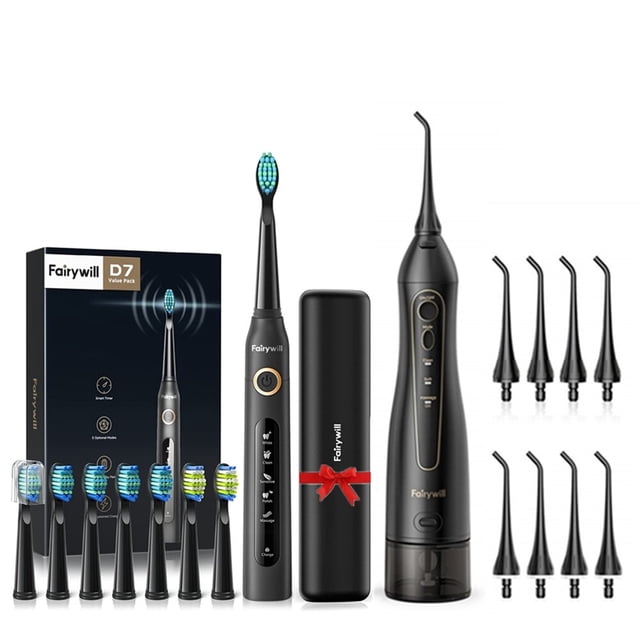 Irrigador de agua Fairywill para dientes, irrigador bucal de 300ML, recargable, portátil, Dental, 3 modos, tanque de agua, limpiador de dientes resistente al agua Tan Jianjun unisex
