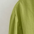 thumbnail image 7 of Tops ! Xihbxyly Linen Shirts for Women Loose Fit, Women's V-Neck Long Sleeve Loose Button Cotton and Linen Tunic Shirts Summer Shirts Blouse Mint Green XS, 7 of 7