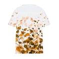 thumbnail image 4 of Hauts d'Été pour Femmes, Hauts Décontractés d'Été pour Femmes, T-Shirt à Manches Courtes Imprimé Col Rond Ample, Hauts à Manches Courtes pour Femmes, Hauts à Manches 3/4 pour Femmes, 4 of 5