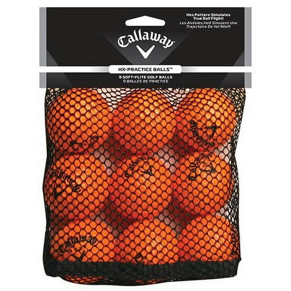 Callaway HX Practice Foam Golf Balls, 9 Pack