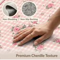 thumbnail image 6 of ODIKA 6'x9' Washable Area Rug Non-Slip, Chair-Friendly, Pink Bedside Vintage Botanical Trellis Delicate Motifs Tug Throw for Dining Room, Under Table, Office Décor, 6 of 7