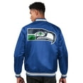 thumbnail image 2 of Men's-Starter  Royal Seattle Seahawks Locker Room Satin Full-Snap Varsity Jacket, 2 of 2