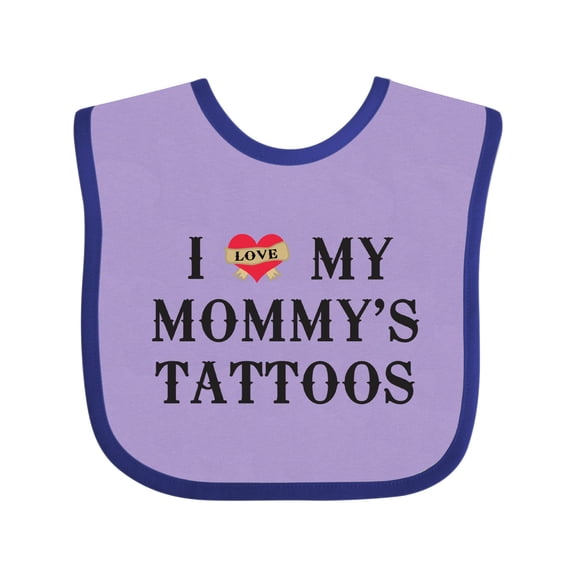 Inktastic I Love My Mommy's Tattoos Boys or Girls Baby Bib