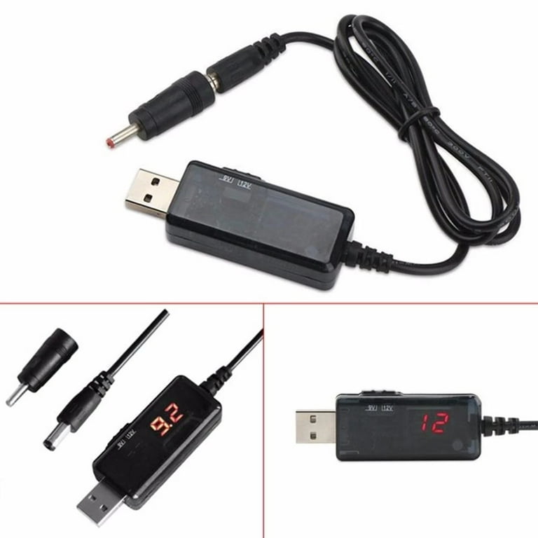 Usb Boost Converter Dc 5v To 9v 12v Usb Step-up Converter Cable +  3.5x1.35mm Connecter For Power Supply/charger/power Converter