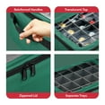 thumbnail image 3 of Tiny Tim Totes Canvas Ornament Storage Box with 48 Compartments, Green. Adult, 3 of 7