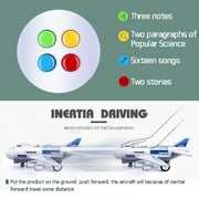 Kids Airplane Toy with Music,Sound and Light,Inertia Airplane with Mini Cars,Vehicles Passenger Plane Toy for Boys Girls