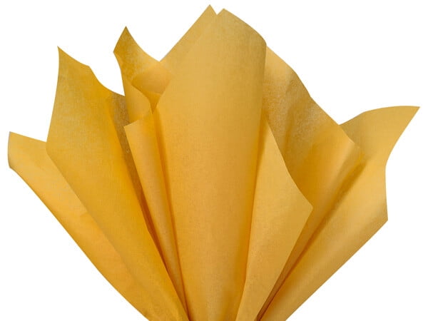 24 Sheets Pack 20" x 30" Harvest Gold Quality Premium Grade Color Tissue Paper 