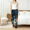 thumbnail image 4 of Salouo Artistic Starry Sky Moon Book Print Women's Pajama Pants Casual Loose Sweatpants PJs Flowy Pants Drawstring Palazzo for Women Wide Leg Pants Lounge Pajama -X-Large, 4 of 8
