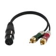 thumbnail image 1 of 6x Cable Divisor en Y de 12 '', Un Conector XLR de a Conectores RCA Cable de sonido, 1 of 8
