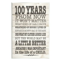 Stupell 100 Years From Now Inspiring Teacher Inspirational Painting Wall Plaque Unframed Art Print Wall Art