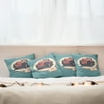 thumbnail image 7 of Ambesonne Retro Throw Pillow Cover 4 Pack, Nostalgic Antique Vehicle, 20", Red Yellow Teal, 7 of 7