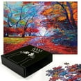 thumbnail image 3 of Ambesonne Colorful Jigsaw Puzzle Durable Cardboard, Trees Park Fall Autumn, 1000 pcs, Multicolor, 3 of 6