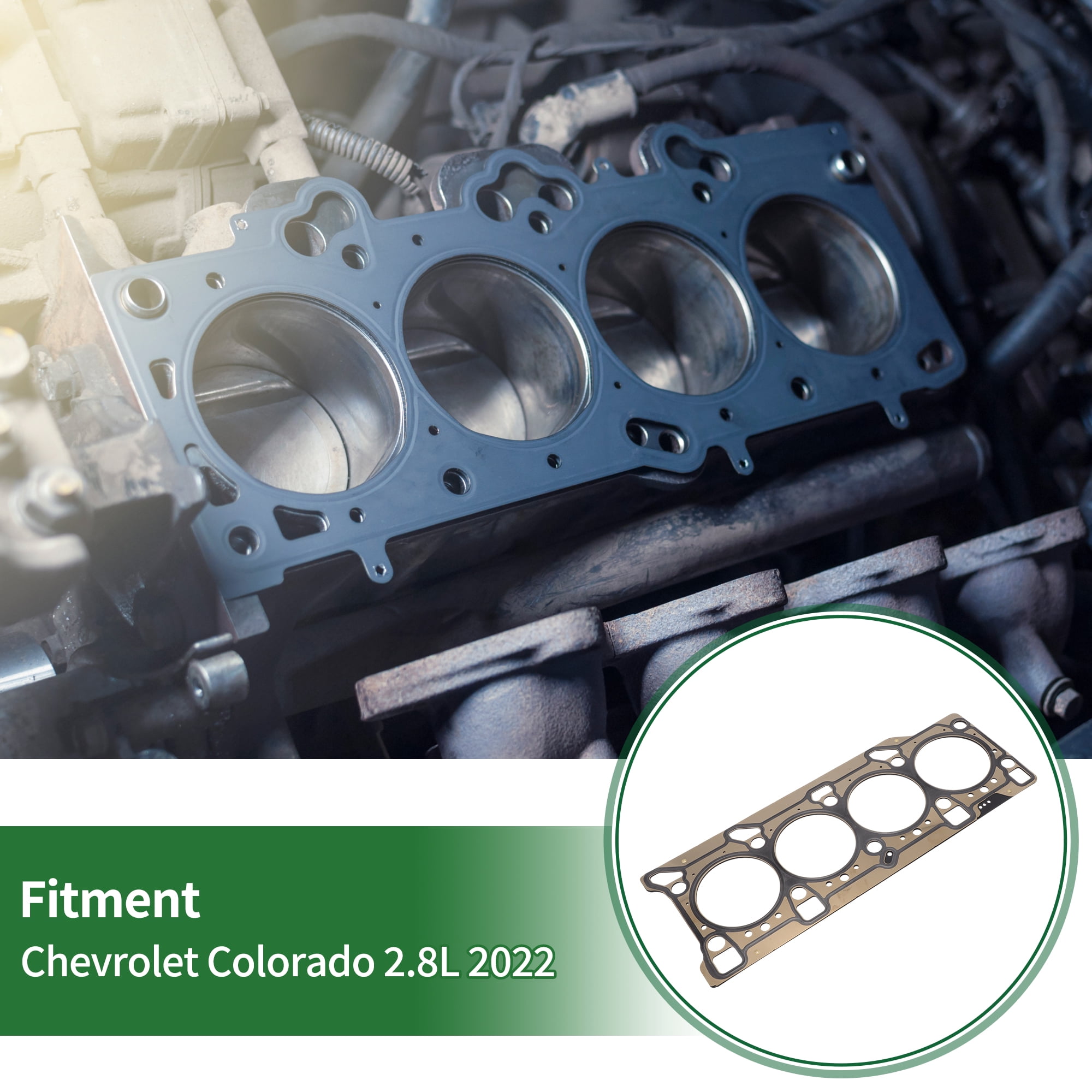 Unique Bargains Cylinder Head Gasket Engine Gasket No.55599222 for Chevrolet Colorado 2.8L 2022 Left and Right 1 Pcs
