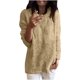 thumbnail image 3 of Sudadera para mujer casual cuello redondo difuso polar jersey camisa otoño invierno ligero peludo manga larga tops 2023, 3 of 5