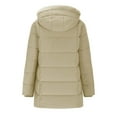 thumbnail image 4 of Xdegoge Womens Faux Fur Lined Padded Jacket Thicken Zip Up Hooded Long Down Coats with Zipper Pockets Tunic Thermal Sherpa Solid Color Quilted Jackets Winter Outdoor Warm Coat 2025, 4 of 6