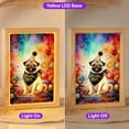 thumbnail image 2 of Hello 2025 Pug Celebrates Happy New Year Firework Balloon Acrylic Plaque with Wood Photo Frame Box Dog Lover Gifts Light Box - 02024, 2 of 5
