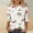 Yellow4, variant on Christmas 3/4 Sleeve Shirts for Women Christmas Snowman Print Top Cute Santa Print Shirt Round Neck Holiday Shirt Tops Women Sweaters Clearance Cheap