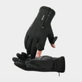 thumbnail image 6 of Joernso 1 Pair Wear resistant Cycling Gloves Warm Fleece Zipper Dual 2 cut Fingers Gloves for Outdoor, 6 of 8