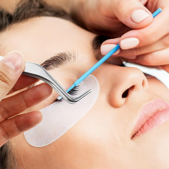 HINTRMENT 1Pcs Stainless Steel Tweezers Eyelash Extension for Lash Clusters Curved Serrated Tip Makeup Tool