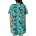thumbnail image 6 of Sigee Hawaii Palms for Sleepwear Casual Pjs with Pockets Women's Pajamas Sets Shorts 2 Piece Short Sleeve Lounge Sets Small, 6 of 9